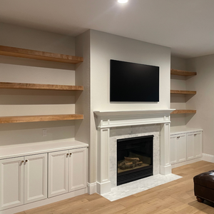 fireplace wood shelve