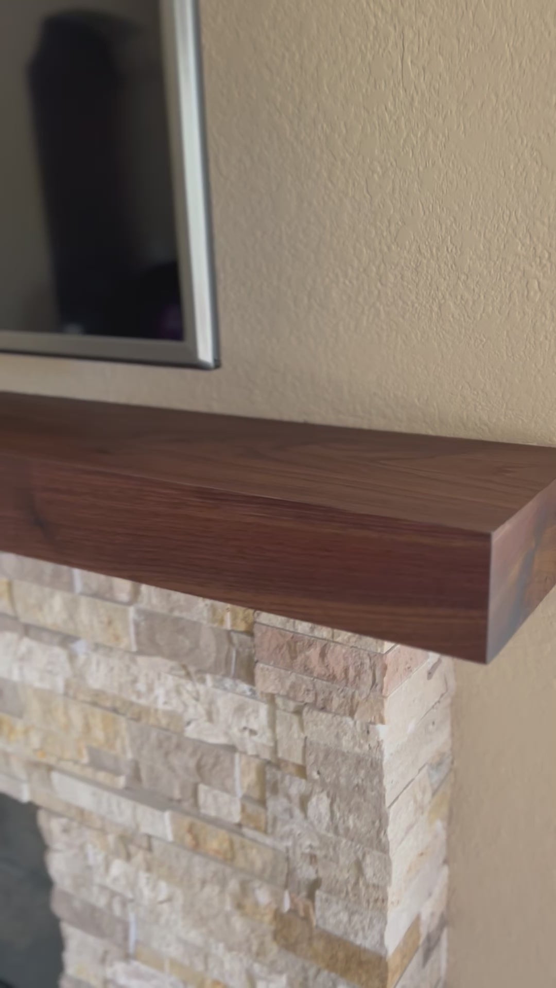 Walnut Mantel / Shelf